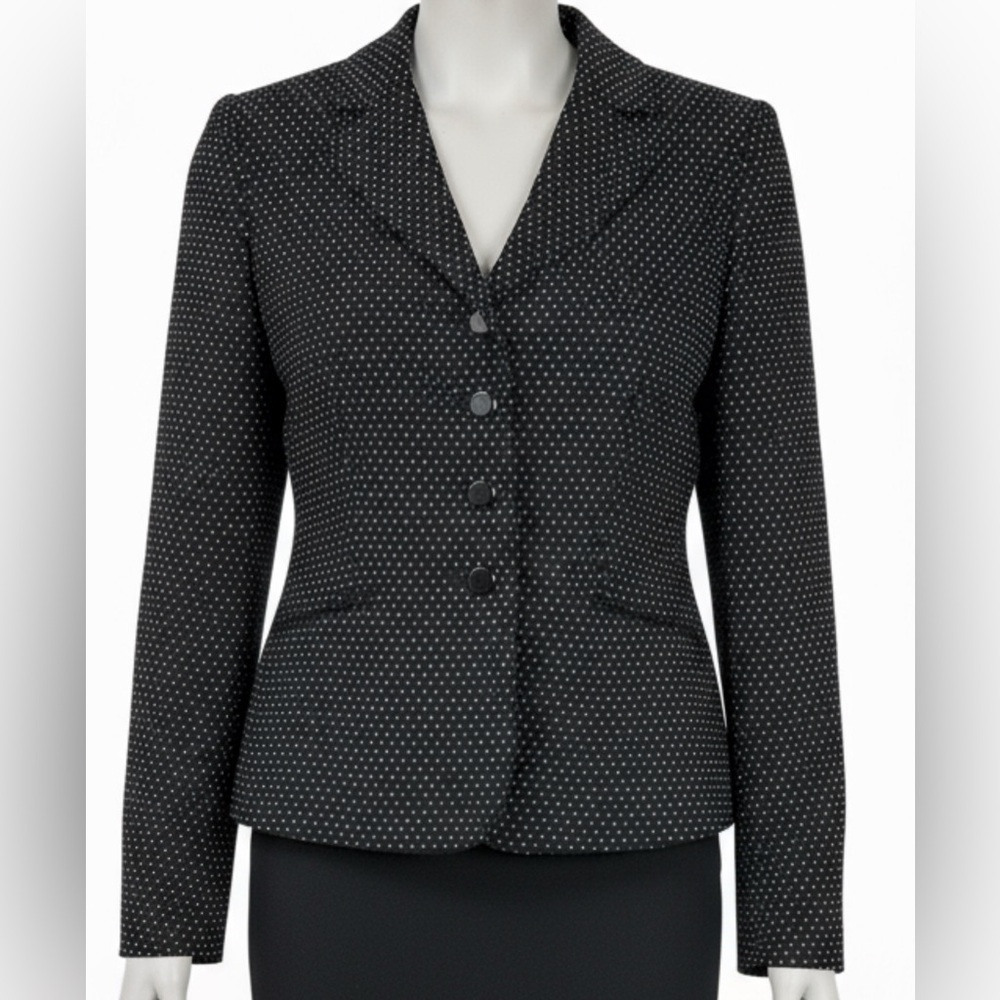 LOFT  Black Polka Dot Women's Blazer size 10P - Picture 9 of 9